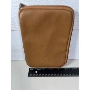 American Airlines Brown Faux Leather Airplane Collectible Travel Toiletry Bag